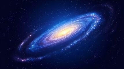 A magical cosmic scene with the Milky Way stardust and a colorful galaxy stretching into infinity