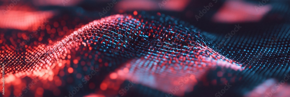 Fototapete Digital Flux Horizon Immersive Cyber Texture Mapping with Dimensional Wave Dynamics - Next-Gen Visual Technology for Innovative Brand Storytelling