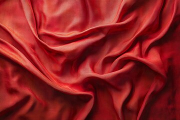 Obraz premium Red Silk Fabric Flowing with Elegant Draping Texture Background for Design