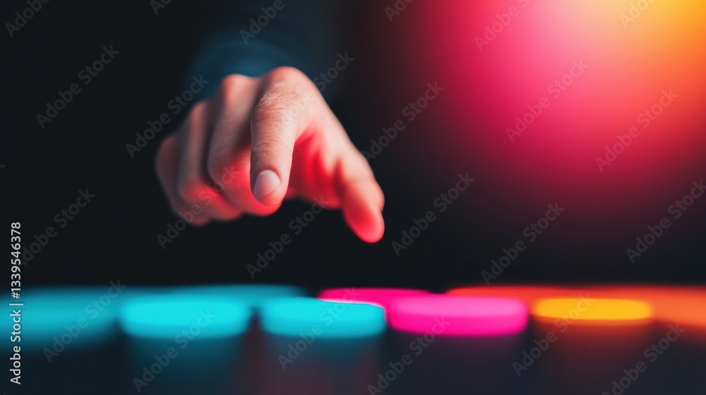 Aufkleber Immersive Digital Strategy Vibrant AI-Powered Decision Making for Next-Gen Business Intelligence, Interactive Technology Leadership and Innovative Data Visualization
