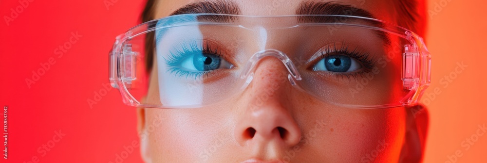 Poster futuristic wellness tech next-gen ar smartglasses illuminating personalized health insights for mill