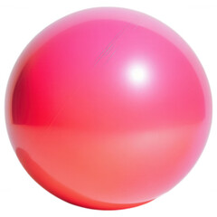 Obraz premium Pink Glossy Ball Isolated on White Background
