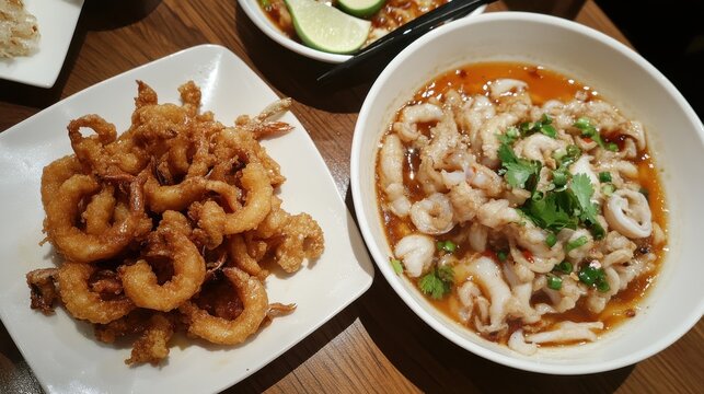Chinese salt  pepper fried squid and calamari recipe TV episode 50 with rating 61