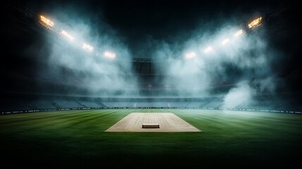 Cricket Stadium Night Game