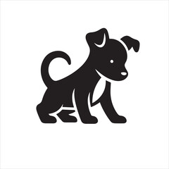 Vector playfully dog