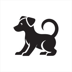 Vector playfully dog