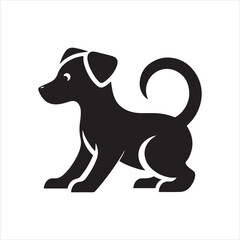 Vector playfully dog