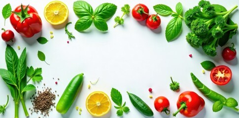 Assortment of fresh herbs on white Culinary detail , spices, image, still life