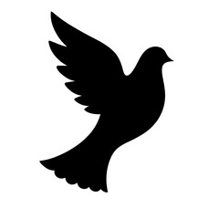 Minimalist dove silhouette carrying female gender symbol for International Women’s Day