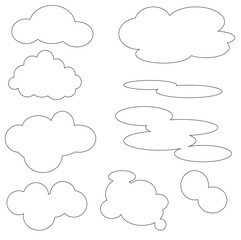 abstract shape like cloud scribbled