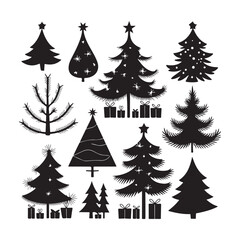 christmas trees set