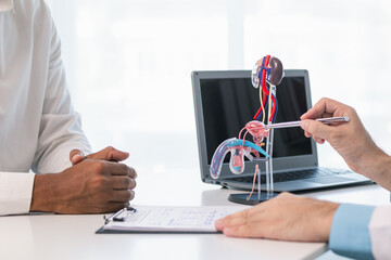 A young man suffering from erectile dysfunction seeks consultation with a specialist to identify...