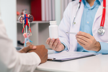 A young man suffering from erectile dysfunction seeks consultation with a specialist to identify...