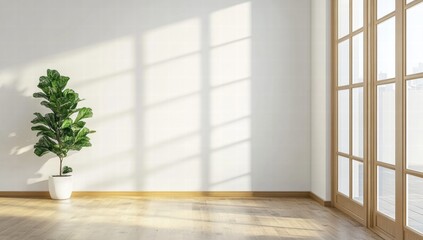 Obraz premium empty room with a window