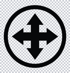 four way arrow. four side arrow icon.