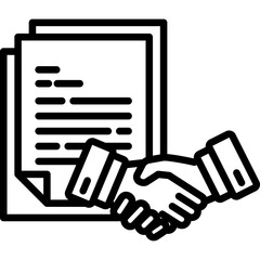 Partnership icon in Outline Style. Simple Vector Design. Simple Vector Outline Icon
