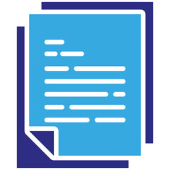 Document icon in Glyph Dual Color Style. Simple Vector Design. Simple Vector Glyph Icon