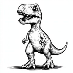 Fototapeta premium Tyrannosaurus Rex coloring pages for kids
