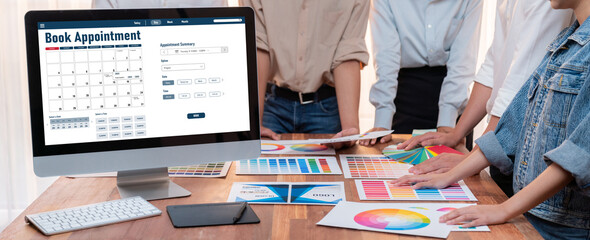 Online applointment booking calendar for brisk regristration on the internet website
