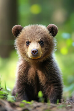 Grizzly bear cub,portrait