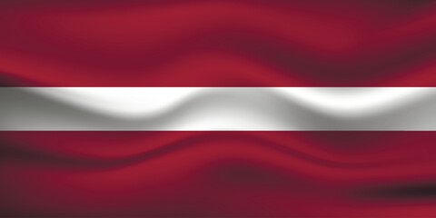 Flag of Latvia. Latvian national symbol in official colors. Template icon. Abstract vector background.