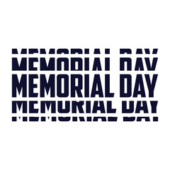 Happy Memorial Day lettering vector illustration, American Memorial Day.