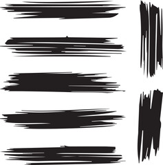 Black brush strock set 