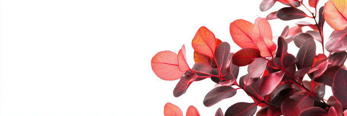 Photorealistic Cotinus with copy space, Cotinus plant setting, isolated on white flower