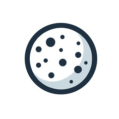 Obraz premium Full moon vector icon with transparent background and a clean design