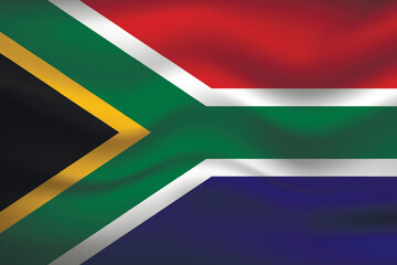 Flag of Republic of South Africa. RSA national symbol in official colors. Template icon. Abstract vector background.
