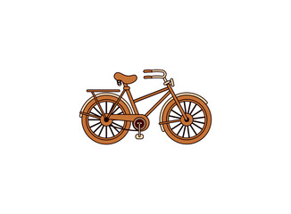 Fototapeta premium Vector illustration of cartoon bicycle on white background 
