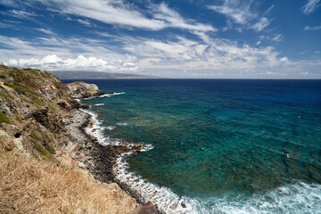 Fototapeta premium view of the coast of the sea