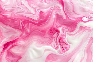 Obraz premium Pink and white marble swirl texture with fluid abstract patterns