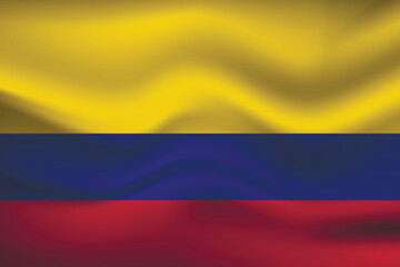 Flag of Colombia. Colombian national symbol in official colors. Template icon. Abstract vector background.