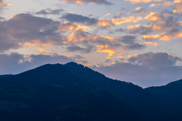 Sunset over mountains