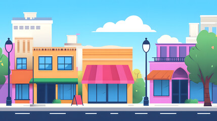 Professional Empty Street Concept Illustration Cartoon Vector Image for Design Projects