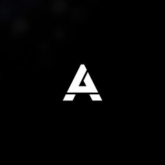 Striking White Letter a Graphic Against Dark Background for Modern Design
