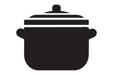 Stock Pot Silhouette Vector Cooking Illustration Best for Kitchen Projects