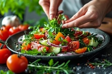 The Chef's Precise Touch: Garnishing a Flawlessly Presented Dish