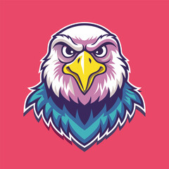 Majestic Eagle Mascot Vector Illustration Soaring on White Background