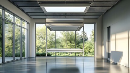 Fototapeta premium Interior of modern empty office building