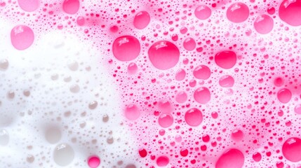 Abstract Pink and White Foam Bubbles Texture - A dreamy, soft texture of pink and white foam bubbles. Symbolizing purity, cleanliness, lightness, effervescence, and delicacy