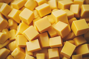 Clean Presentation of Cheese Cubes in Rows