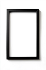 Obraz premium Modern black-bordered rectangle frame isolated on a white background