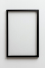 Fototapeta premium Modern black-bordered rectangle frame isolated on a white background