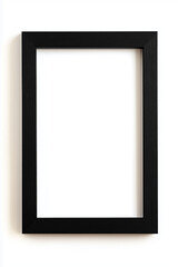 Obraz premium Modern black-bordered rectangle frame isolated on a white background