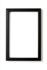 Modern black-bordered rectangle frame isolated on a white background