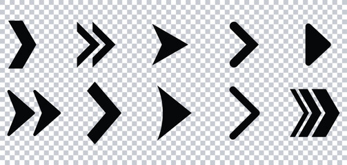 Arrow icon set. Arrow. Cursor. Collection different arrow signs. Black arrows icons. Cursor. Modern simple arrows. Vector illustration eps	