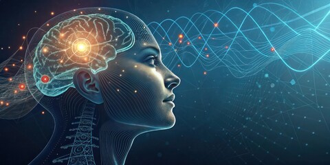 create a face with a human brain full of quasiparticle, part phonon and part semiconductor, transformative for quantum computing. very similar to receiving a radio signal eye
