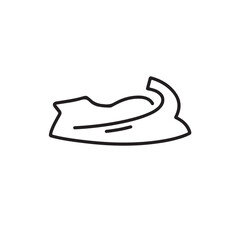 Motorbike covered line art vector icon